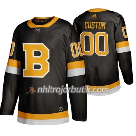 Män Ishockey Boston Bruins tröja med eget tryck Adidas 2019-20 Svart Authentic